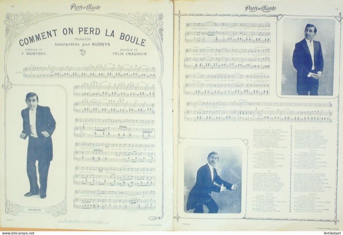 Paris qui chante 1905 n°125 Mayol Séguin Portal Ellen Audrys Barat Reschal