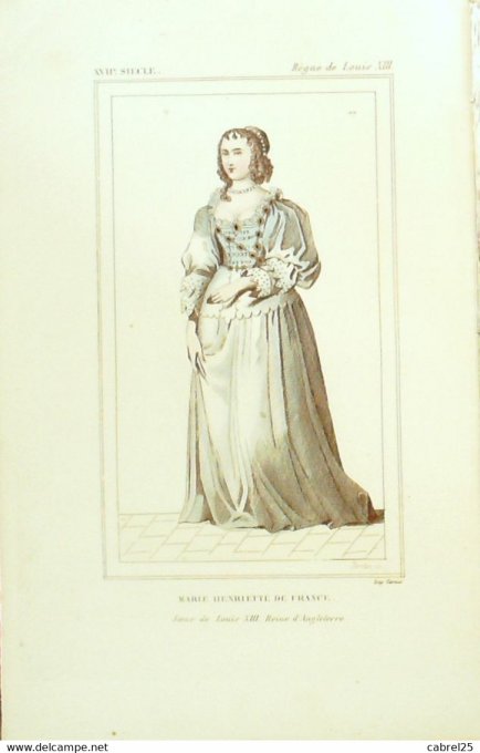 Marie Henriette De France Soeur  Louis Xiii 17ème 1852