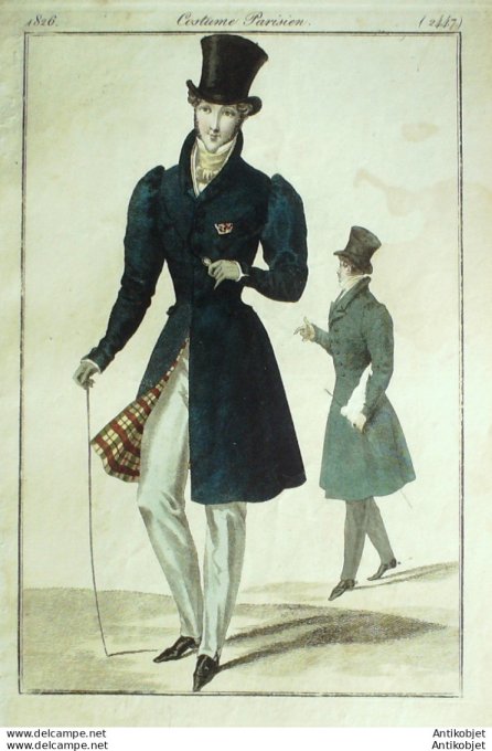 Costume Parisien 1826 # 2447 Habits de drap  pantalons casimir