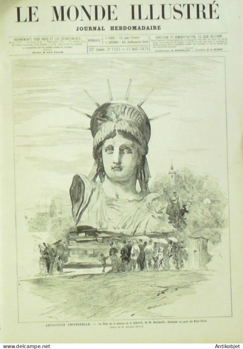 Le Monde illustré 1878 n°1111 Marseille (13) Madrid Reine Mercédes Berlin congrès