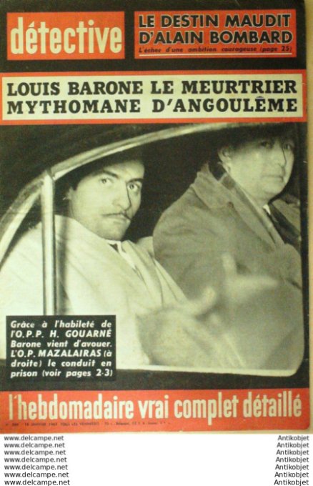 Détective 1963 # 864 Angouleme La Verpillière Lignières Besançon Chartres
