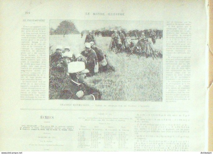 Le Monde illustré 1893 n°1905 Allonne (60) Amiral Avellan Duc d'Uzès (30)