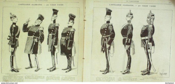 La Caricature 1885 #301 Artillerie Allemande Caran d'Ache
