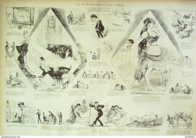 La Caricature 1880 #  10 Le café militaire Draner Robida Trick