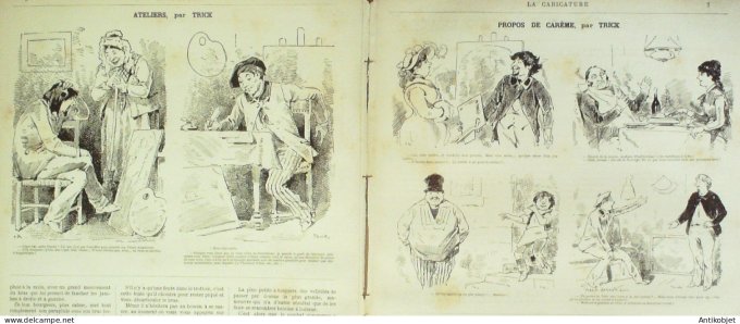 La Caricature 1880 #  10 Le café militaire Draner Robida Trick