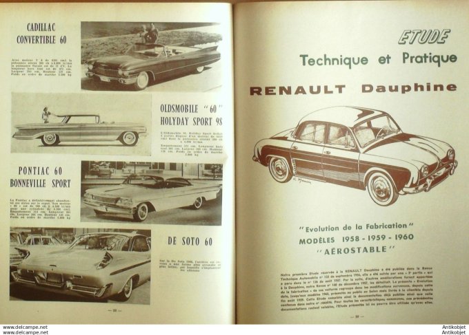 R.T Automobile Peugeot fourgons tôlés D4A  camions Berliet 151 # 1958