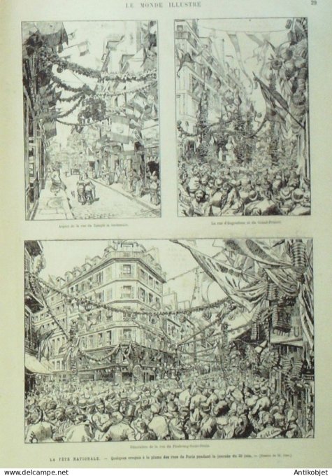 Le Monde illustré 1878 n°1111 Marseille (13) Madrid Reine Mercédes Berlin congrès