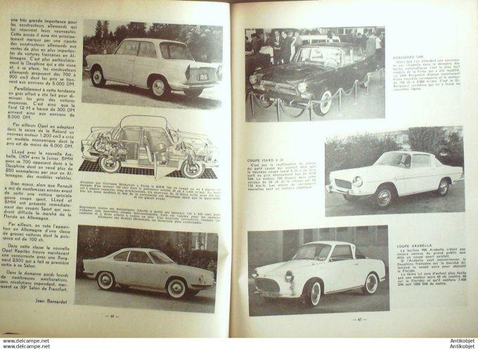 R.T Automobile Peugeot fourgons tôlés D4A  camions Berliet 151 # 1958
