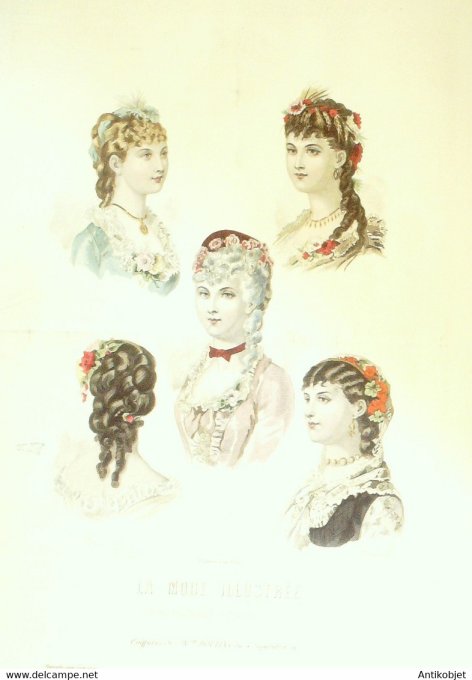 Gravure de mode La Mode illustrée 1881 n°03 (Maison Boutin)