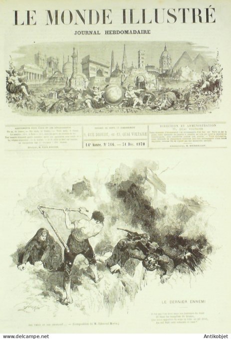 Le Monde illustré 1870 n°716 Groslay (95) Bourget (93)