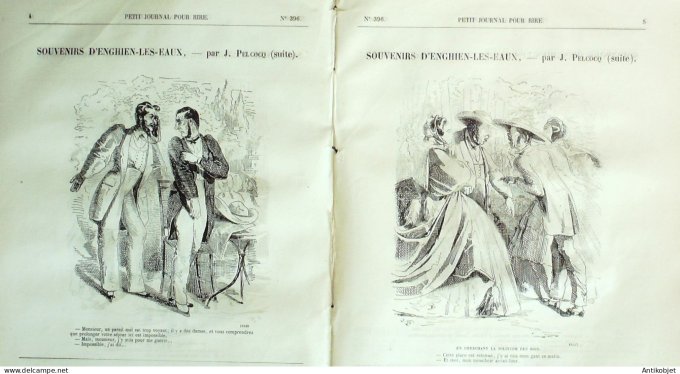 Petit journal pour Rire 1862 # 396 Enghien-Les-Bains souvenirs Pelcocq