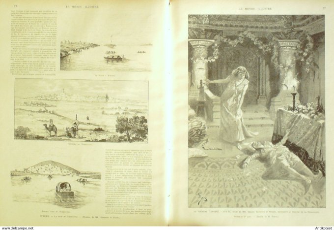 Le Monde illustré 1894 n°1923 Madagascar Tamatave Tananarive Radama I & Roseherina Italie Bersaglier