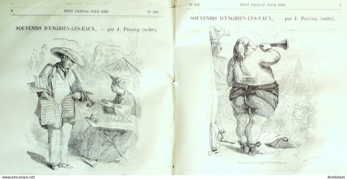 Petit journal pour Rire 1862 # 396 Enghien-Les-Bains souvenirs Pelcocq