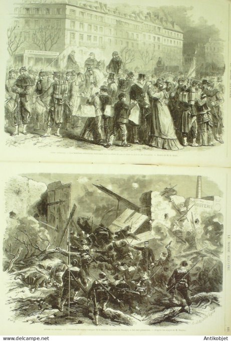 Le Monde illustré 1870 n°716 Groslay (95) Bourget (93)
