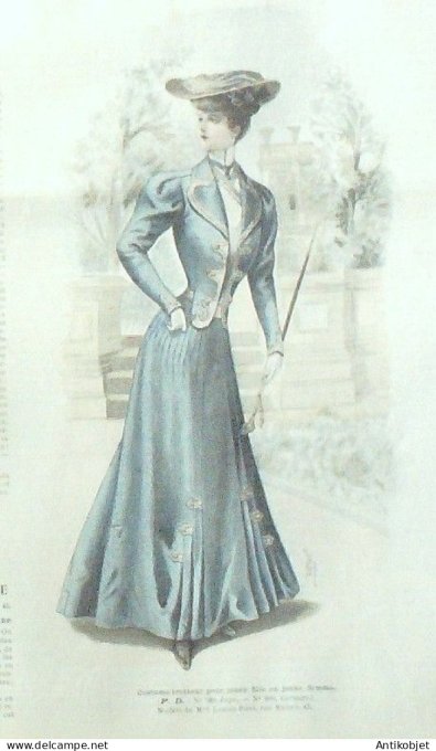 La Mode illustrée journal 1905 n° 12 Costume-trotteur