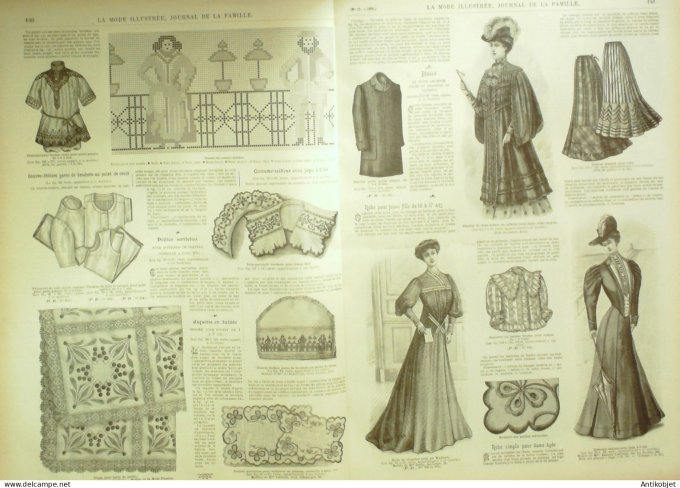 La Mode illustrée journal 1905 n° 12 Costume-trotteur