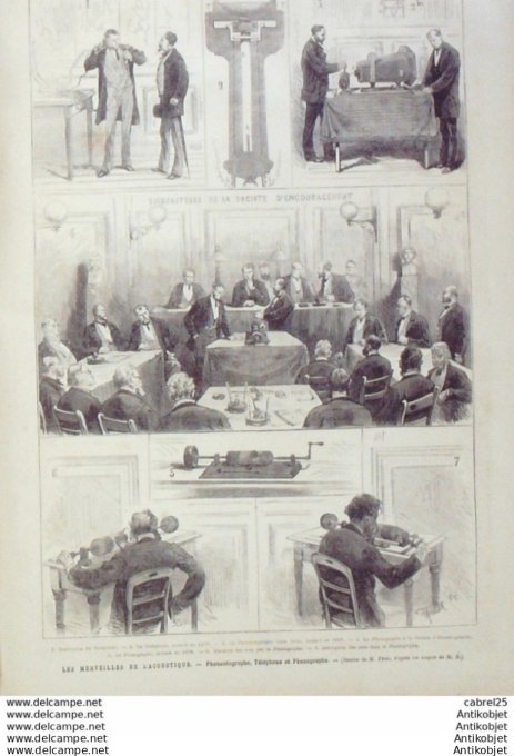 Le Monde illustré 1878 n°1097 Angleterre île Wright Eurydice Italie Rome Leon XIII Phonautographe Ph