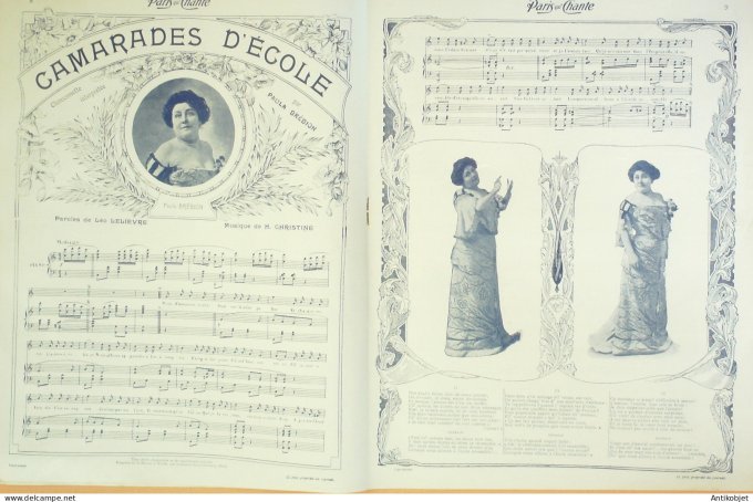 Paris qui chante 1905 n°124 Suzy Dumoraize Morly Vauned Brébion Boot Rosensteel