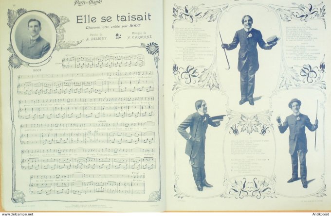 Paris qui chante 1905 n°124 Suzy Dumoraize Morly Vauned Brébion Boot Rosensteel