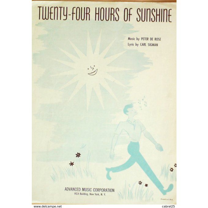 Peter De Rose Twenty Four Hours Of Sunshine 1949
