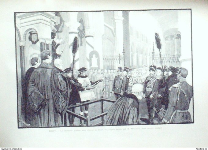 Le Monde illustré 1890 n°1759 Chicago Francs-Maçons Pays-Bas La Haye Delft Guillaume III