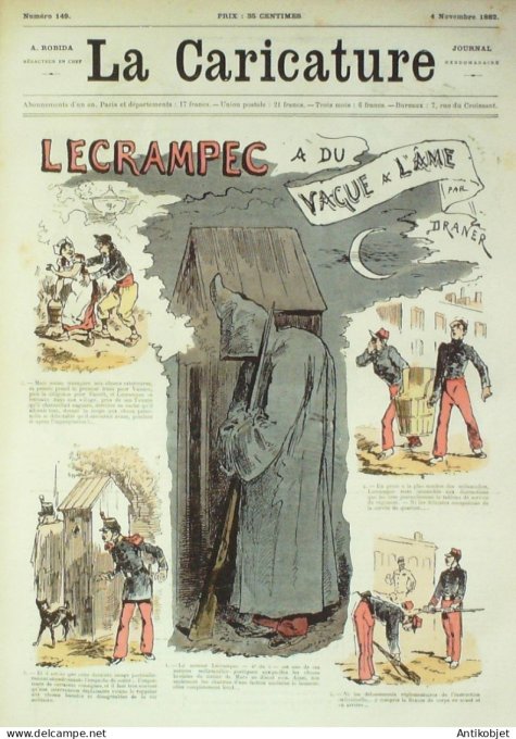 La Caricature 1882 #149 Lecrampec à du vague à l'âme Draner Vendanges Tinant Trock