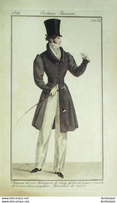 Costume Parisien 1824 # 2253 Redingote de drap homme