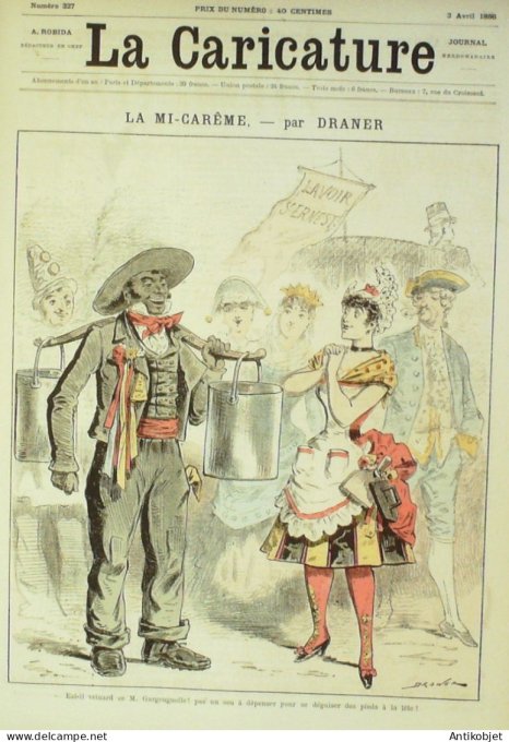 La Caricature 1886 #327 Mi-carême triomphe Caran d'Ache