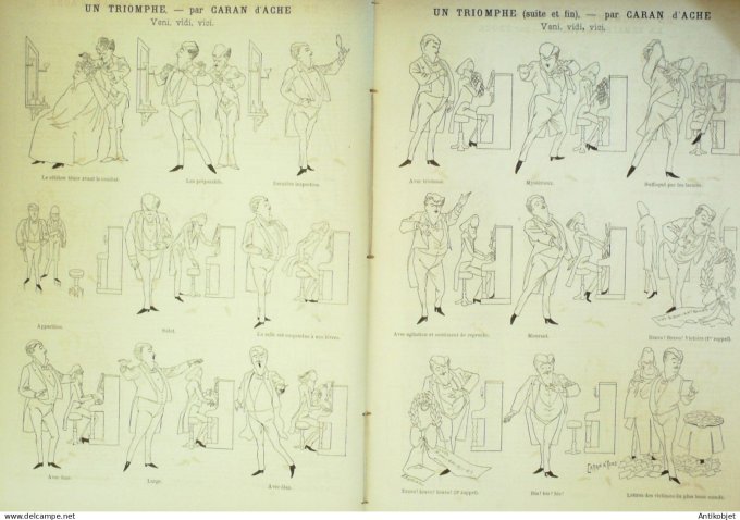 La Caricature 1886 #327 Mi-carême triomphe Caran d'Ache