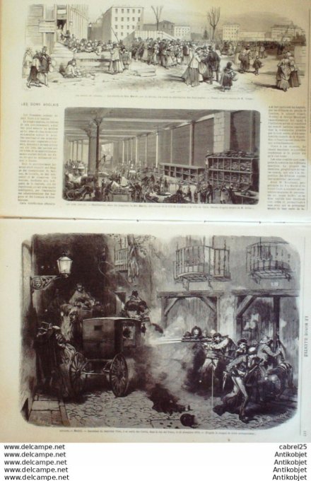 Le Monde illustré 1871 n°724 Bordeaux (33) Grevy Espagne Madrid Sevres (92) Issy Les Moulineaux (92)