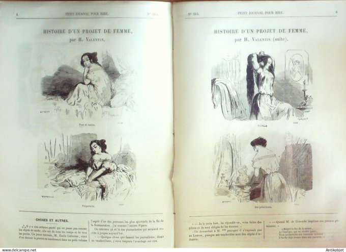 Petit journal pour Rire 1860 # 344 Projet de femme Valentin