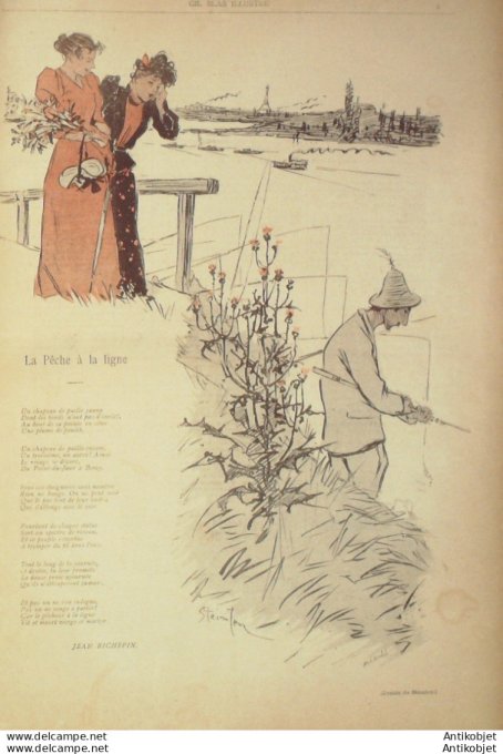 Gil Blas 1892 n°28 Georges DURUY Jean RICHEPIN Jacques MADELEINE René TARDIVAUX Aristide BRUANT