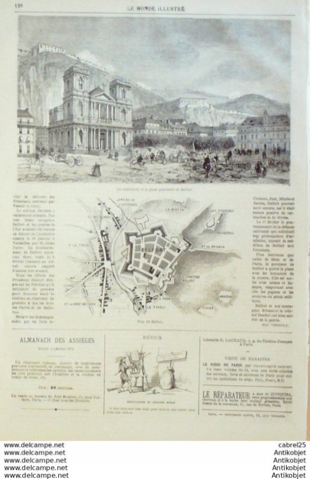 Le Monde illustré 1871 n°724 Bordeaux (33) Grevy Espagne Madrid Sevres (92) Issy Les Moulineaux (92)