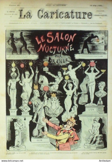 La Caricature 1880 #  22 Salon nocturne Draner Robida