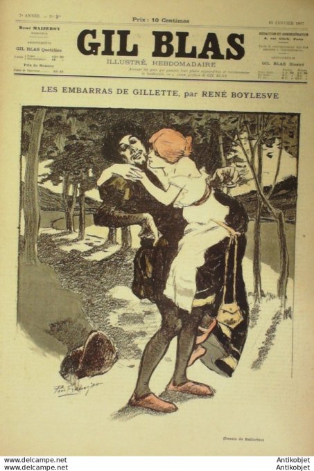 Gil Blas 1897 n°03 René BOYLESVE Emile LUTZ Bertrand GORSSE Maurice LEBLANC