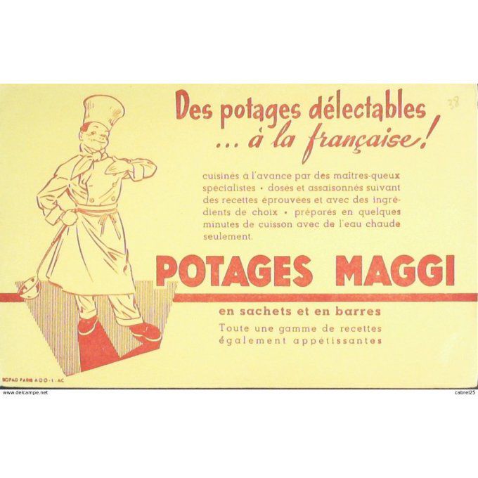 Buvard MAGGI Potage
