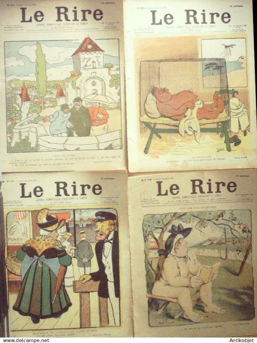 Le Rire 1901 lot 4 revues Grandjouan Faivre Depaquit Delaw Meunier Grandjouan Avelot