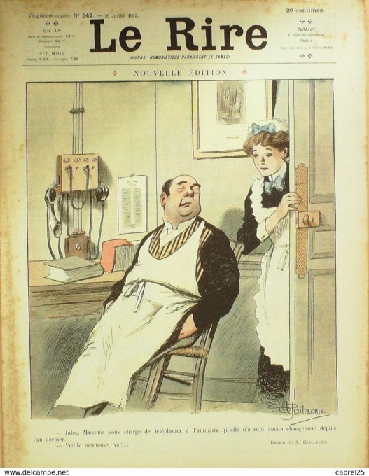 Le Rire 1913 n°547 Guillaume Roussau Falké Mirande Manfredini