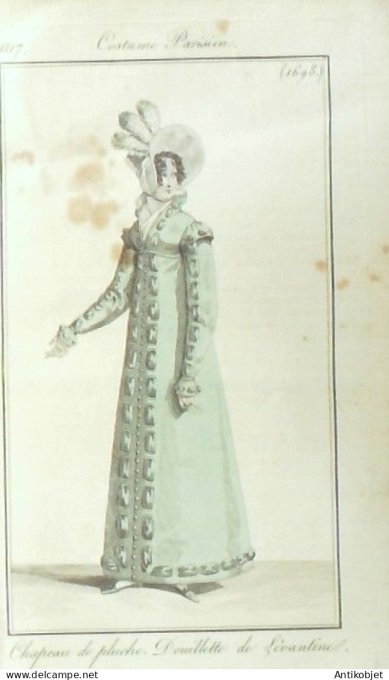 Costume Parisien 1817 # 1698 Douillette de Lévantine
