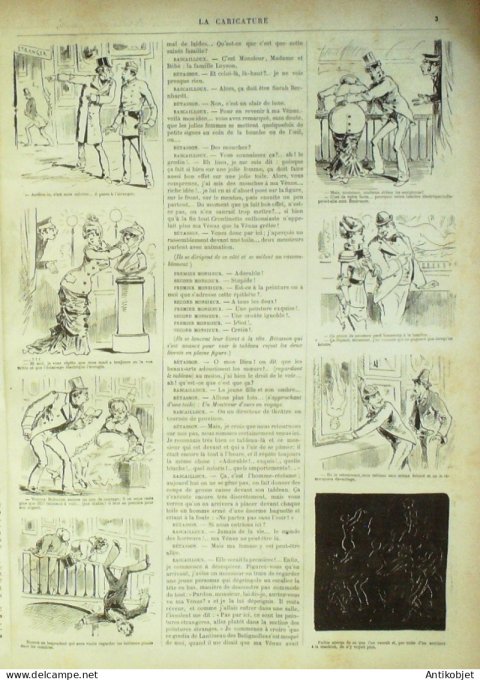 La Caricature 1880 #  22 Salon nocturne Draner Robida