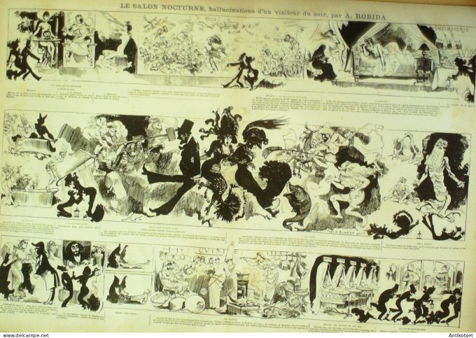 La Caricature 1880 #  22 Salon nocturne Draner Robida