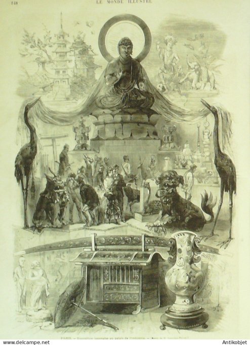 Le Monde illustré 1873 n°856 Lourdes (65) Arras (62) Th^éatre Pte St-Martin Jérusalem Mgr Braccos