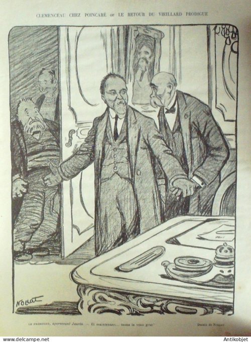 Le Rire 1913-06- 7 # 540 Journal humoristique Ed.Originale Clemenceau & Poincare