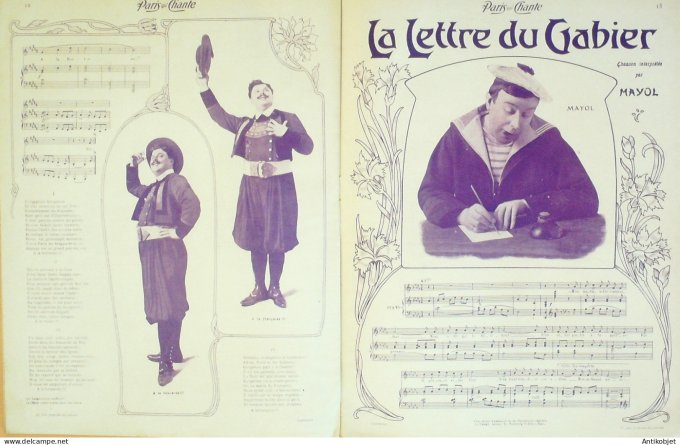 Paris qui chante 1905 n°127 Théodore Botrel Yvonneck Mayol