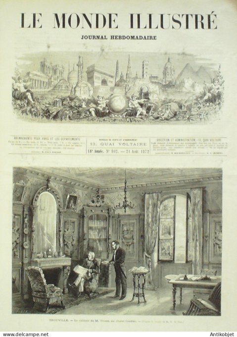 Le Monde illustré 1872 n°802 Turquie Midhad-Pacha Vézir Septmoncel (40) Hutuiti île de Pâques