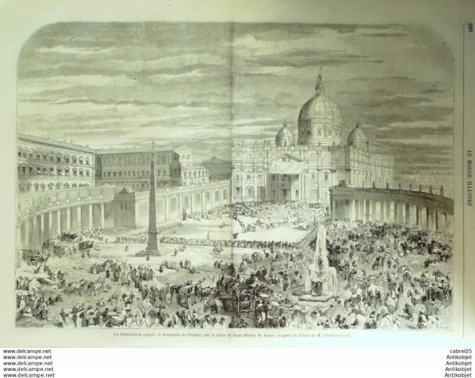 Le Monde illustré 1858 n° 55 Pagode Chinoise Bordighiera Italie Forët Noire Charbon Industrie