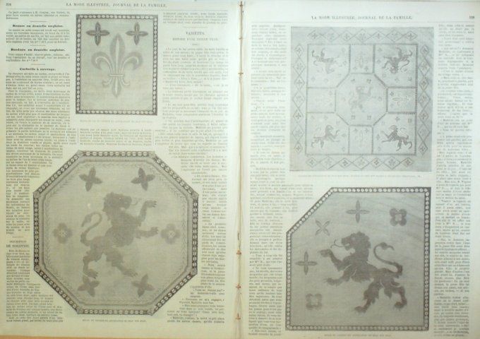 Journal Mode illustrée 1870 # 43 Fichu en drap