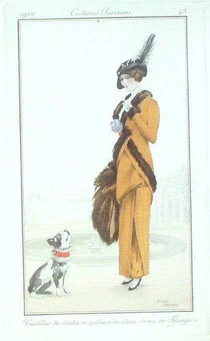 Broders Roger Pochoir Mode Art Deco n°  43-1912 Journal des Dames