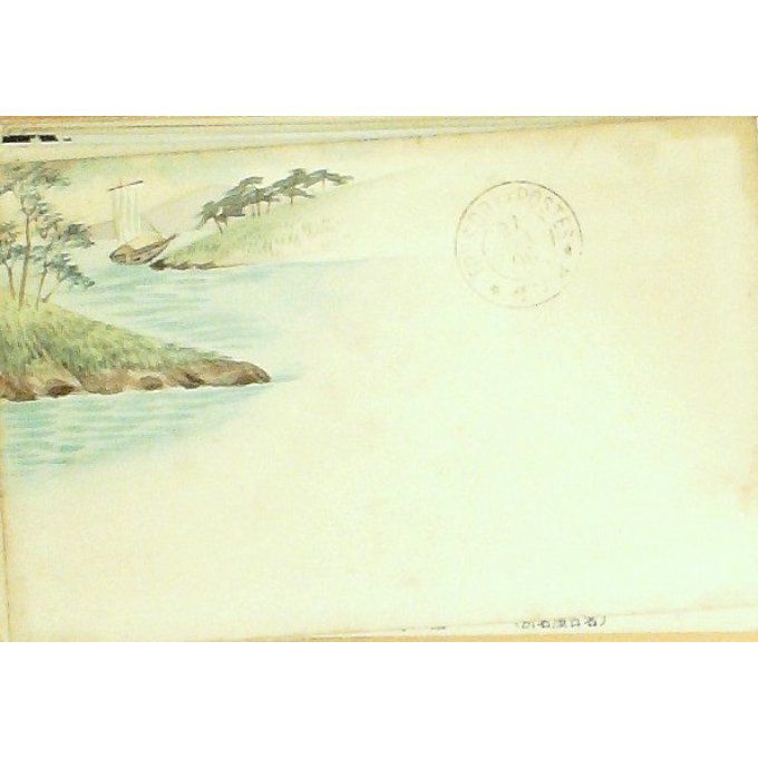 Cpa Japon Pêcheur 1906