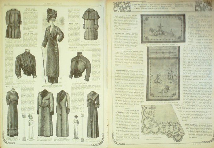 Journal Mode illustrée 1911 # 43 Robe de loisirs